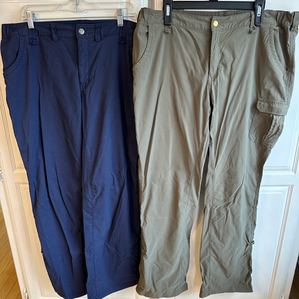 2 pair Duluth Trading Dry on the Fly convertible hiking pants 18 x 33 WP103